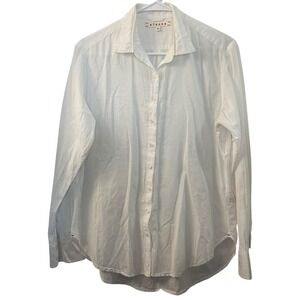 Xirena White Cotton Button Down Shirt XS Made in USA Classic Casual Minimalist